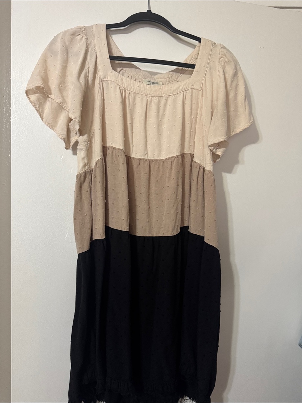 Umgee Soft Blush Tiered Midi Dress
